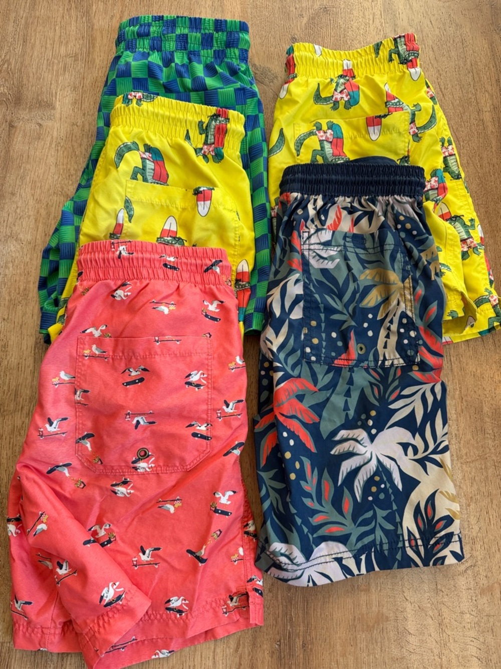 Old Navy Kids Swim Trunks - Green, Yellow, Coral, Navy